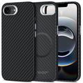 Capa plástica Tech-Protect Ion Carbon para iPhone 16e - Compatível com MagSafe - Preto / Prata