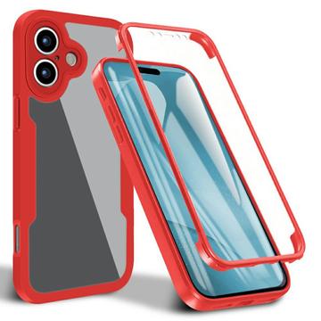 Capa 360 Série de Proteção iPhone 17 - Vermelho / Transparente