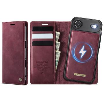 Capa para carteira amovível 2 em 1 Caseme C49 para iPhone Air - Compatível com MagSafe, RFID - Vermelho