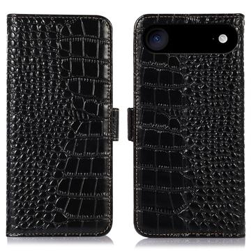 Bolsa de Pele Tipo Carteira Crocodile com RFID para iPhone Air