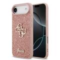 Capa Guess Fixed Glitter 4G Metal Logo para iPhone Air - Cor-de-Rosa