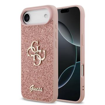 Capa Guess Fixed Glitter 4G Metal Logo para iPhone Air - Cor-de-Rosa