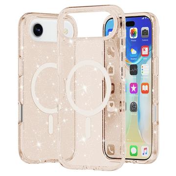 Capa Híbrida Stylish Glitter Series para iPhone Air - Compatível com MagSafe - Dourado