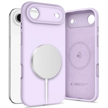 Capa de silicone líquida iPhone Air Tech-Protect - Compatível com MagSafe - Malva
