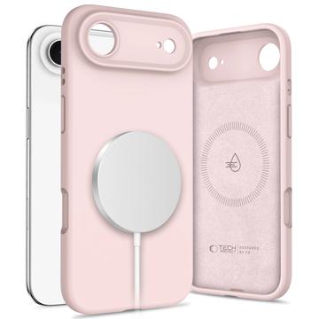 Capa de silicone líquida iPhone Air Tech-Protect - Compatível com MagSafe - Rosa Pérola
