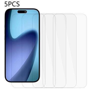 Protetor de ecrã de vidro temperado para iPhone Air - 9H - Case Friendly - 5 Pcs. - Transparente