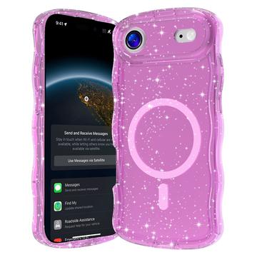 Capa MagSafe Wave-Edge Laser Glitter para iPhone Air