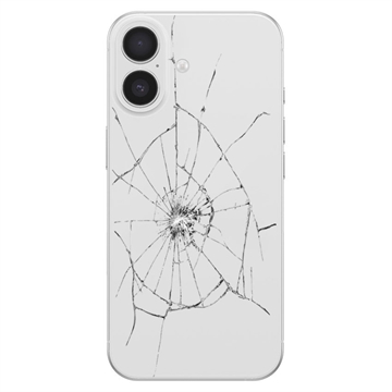 Reparação da capa traseira do iPhone 17 - só vidro - Branco
