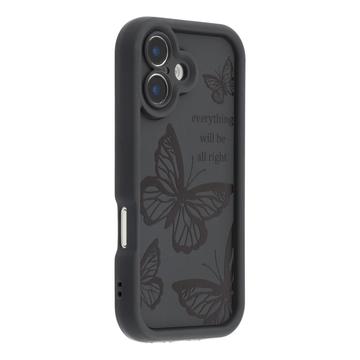 Capa TPU com impressão de borboleta para iPhone 17