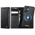 Capa para carteira amovível 2 em 1 Caseme C49 para iPhone 17 - Compatível com MagSafe, RFID - Preto