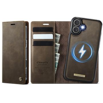 Capa para carteira amovível 2 em 1 Caseme C49 para iPhone 17 - Compatível com MagSafe, RFID - Café
