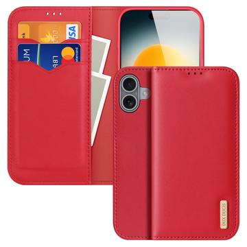 Bolsa Tipo Carteira em Pele Dux Ducis Hivo para iPhone 17 - Vermelho