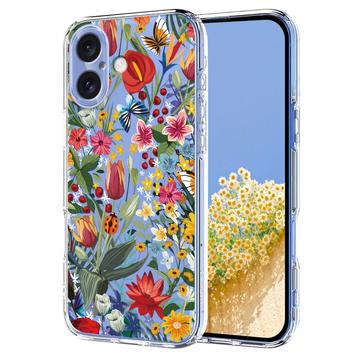 Capa em TPU com padrão floral para iPhone 17