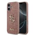 Capa Guess Fixed Glitter 4G Metal Logo para iPhone 17 - Cor-de-Rosa
