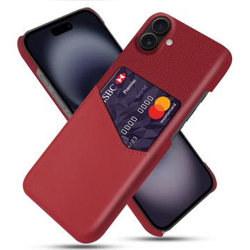 Capa com Porta-Cartões KSQ para iPhone 17 - Vermelho