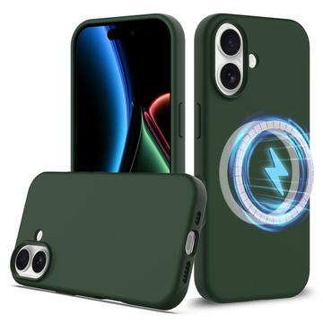 Capa de silicone líquido para iPhone 17 - Compatível com MagSafe - Verde Escuro