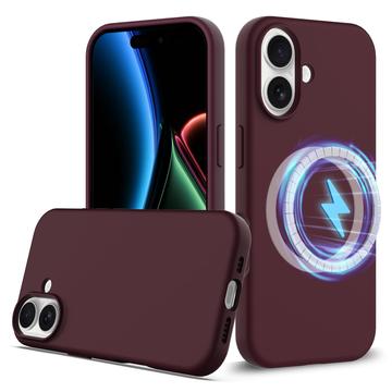 Capa de silicone líquido para iPhone 17 - Compatível com MagSafe - Vin Rouge