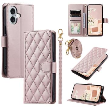 Capa de carteira acolchoada luxuosa para iPhone 17