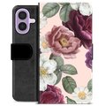 Bolsa tipo Carteira - iPhone 17 - Flores Românticas