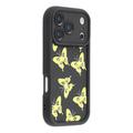 Capa TPU com impressão de borboleta para iPhone 17 Pro - Amarelo / Preto