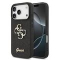 Capa Guess Fixed Glitter 4G Metal Logo para iPhone 17 Pro - Preto