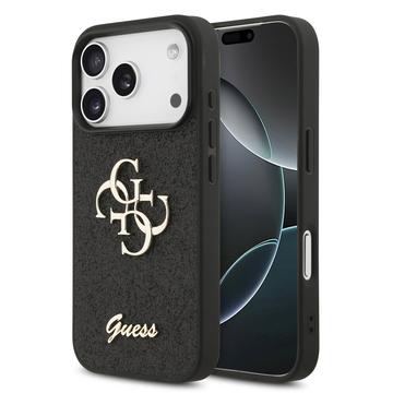 Capa Guess Fixed Glitter 4G Metal Logo para iPhone 17 Pro - Preto