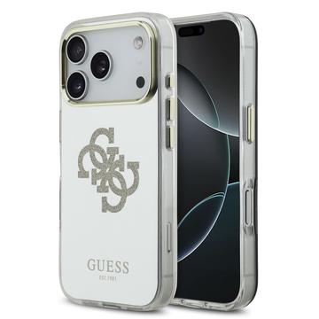 Capa híbrida para iPhone 17 Pro Guess Mirror 4G Glitter Logo - Compatível com MagSafe - Ouro