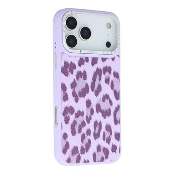 Capa híbrida magnética para iPhone 17 Pro Max Jaucase impressão de leopardo - Roxo