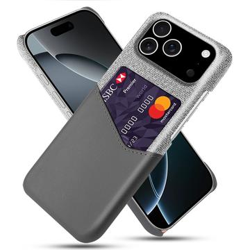 Capa com Porta-Cartões KSQ para iPhone 17 Pro - Cinzento