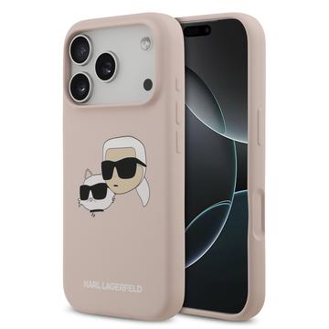 Capa de silicone líquido Karl Lagerfeld Double Heads para iPhone 17 Pro