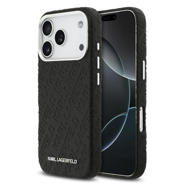 Capa MagSafe para iPhone 17 Pro Karl Lagerfeld Grained Repeated Logo - Preto