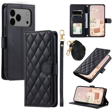 Capa de carteira acolchoada luxuosa para iPhone 17 Pro