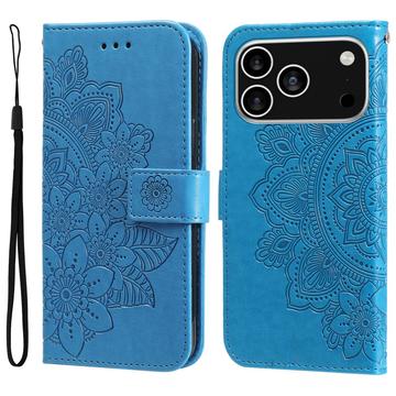 Bolsa tipo Carteira Mandala Series para iPhone 17 Pro - Azul