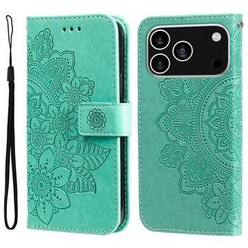 Bolsa tipo Carteira Mandala Series para iPhone 17 Pro - Verde