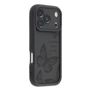 Capa TPU com impressão de borboleta para iPhone 17 Pro Max