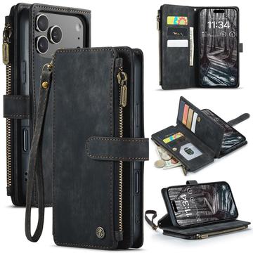 Bolsa Tipo Carteira Caseme C30 Multifuncional para iPhone 17 Pro Max - Preto