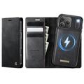 Capa para carteira amovível 2 em 1 para iPhone 17 Pro Max Caseme C49 - Compatível com MagSafe, RFID - Preto