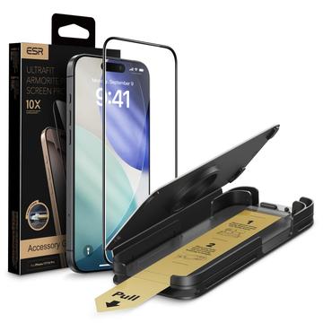 Protetor de ecrã de vidro temperado ESR UltraFit Armorite Pro para iPhone 17 Pro Max - 9H, 0.3mm - Bordo preto