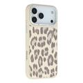 Capa híbrida magnética para iPhone 17 Pro Max Jaucase impressão de leopardo - Branco
