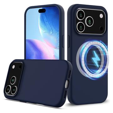 Capa de silicone líquido para iPhone 17 Pro Max - Compatível com MagSafe - Azul Escuro