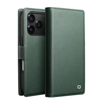 Capa de couro para carteira destacável 2 em 1 para iPhone 17 Pro Max Qialino - Compatível com MagSafe - Verde