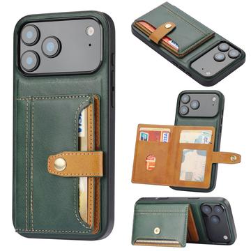 Bolsa com Carteira Retro Style para iPhone 17 Pro Max - Verde