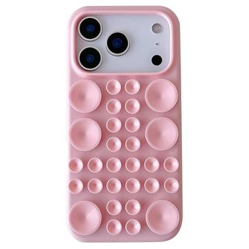 Capa de silicone para iPhone 17 Pro Max com ventosa - Rosa
