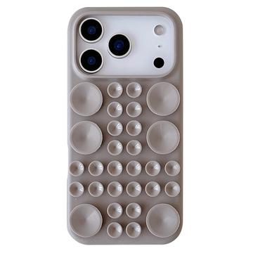 Capa de silicone para iPhone 17 Pro Max com ventosa - Cinzento titânio