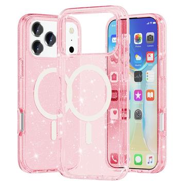 Capa Híbrida Stylish Glitter Series para iPhone 17 Pro Max - Compatível com MagSafe