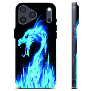 Capa de TPU - iPhone 17 Pro Max - Dragão de Fogo Azul