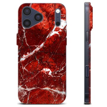 Capa de TPU - iPhone 17 Pro Max - Mármore Vermelho