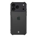 Capa com cantos reforçados Tactical Quantum Stealth para iPhone 17 Pro Max - Transparente / Preto
