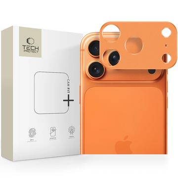 Protetor de câmara em alumínio para iPhone 17 Pro Max Tech-Protect Camalloy Fit+ - Laranja Cósmica