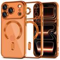 Capa MagFlex Tech-Protect para iPhone 17 Pro Max - Compatível com MagSafe - Laranja Cósmico / Claro